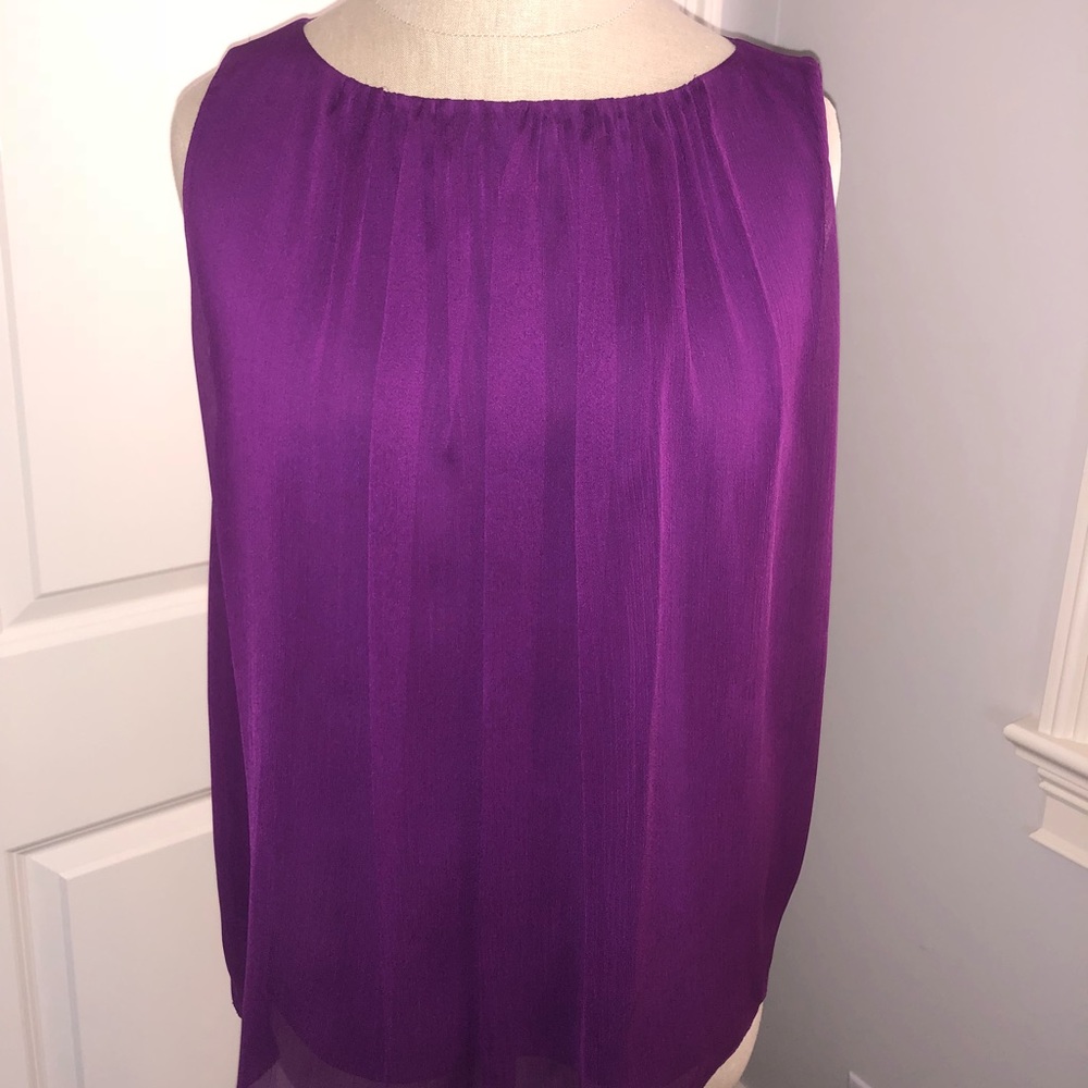 Alice & Olivia sheer overlay sleeveless top